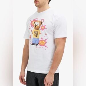 NWT MARKET Unisex White Short Sleeve Graphic Tee Shirt 32-Bit Bear